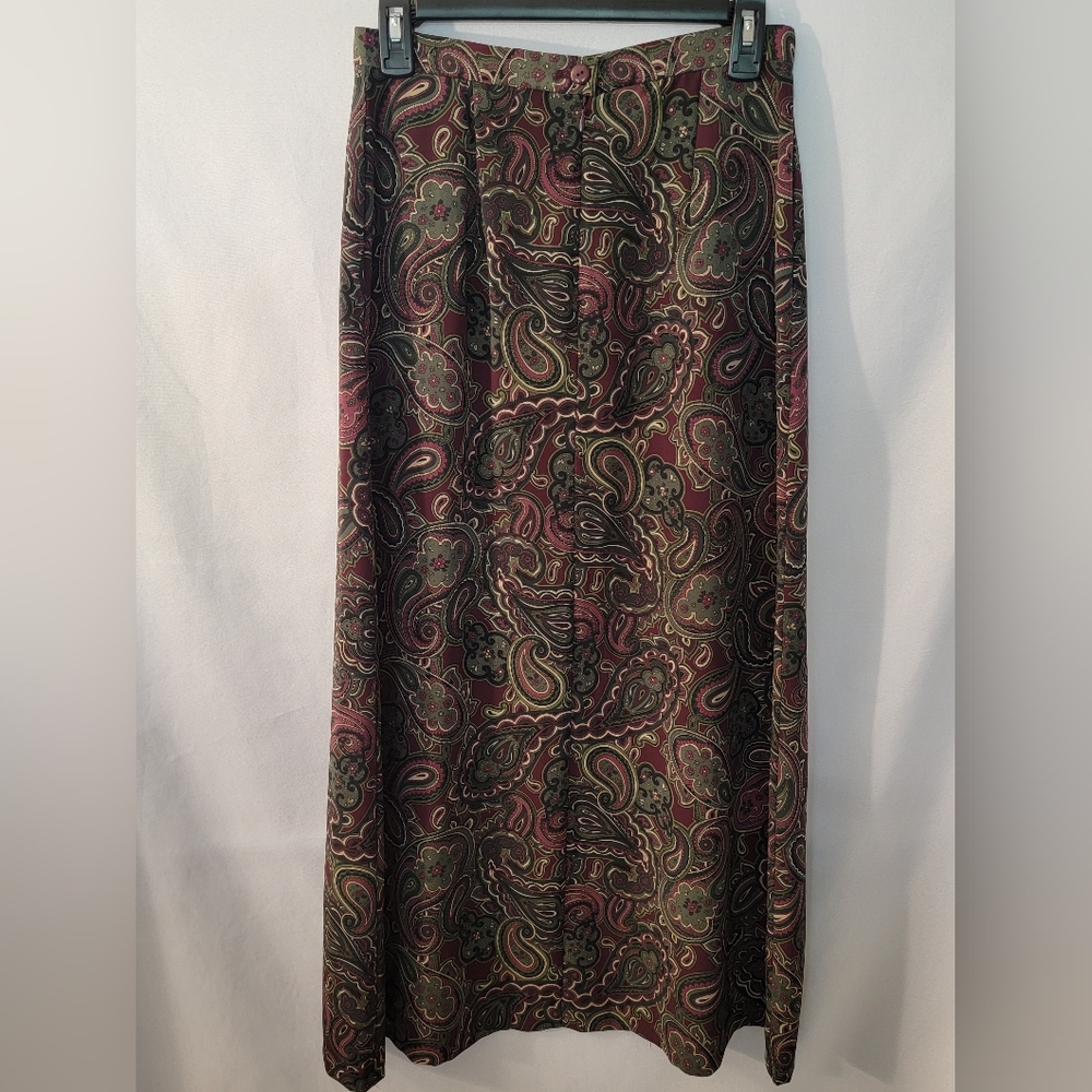Vintage Pendleton Multicolor Paisley A-Line Skirt Size 6 - Picture 4 of 9